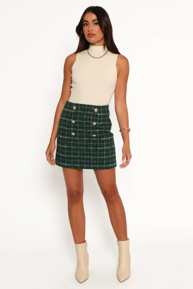 Women Zadia Mini Skirt Green Skirts Petal and Pup