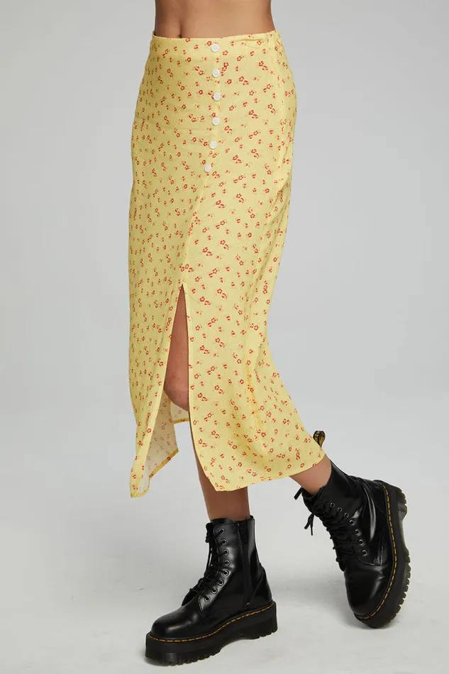 Womens Chaser Brand Bottoms Belle Midi Skirt 8211 Anise Flower