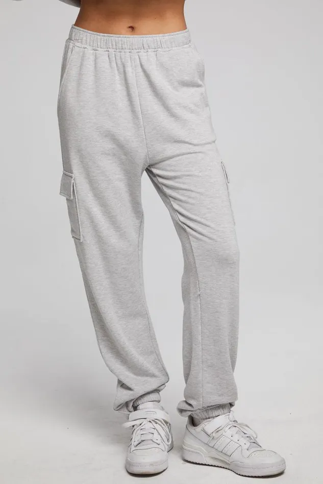 Womens Chaser Brand Bottoms Claude Heather Grey Jogger