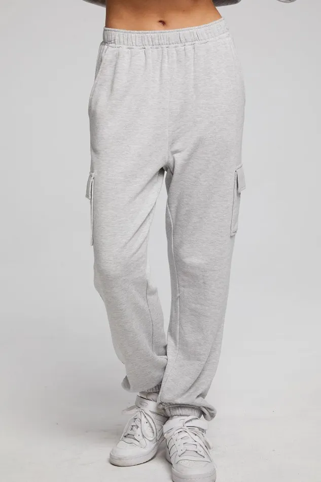 Womens Chaser Brand Bottoms Claude Heather Grey Jogger