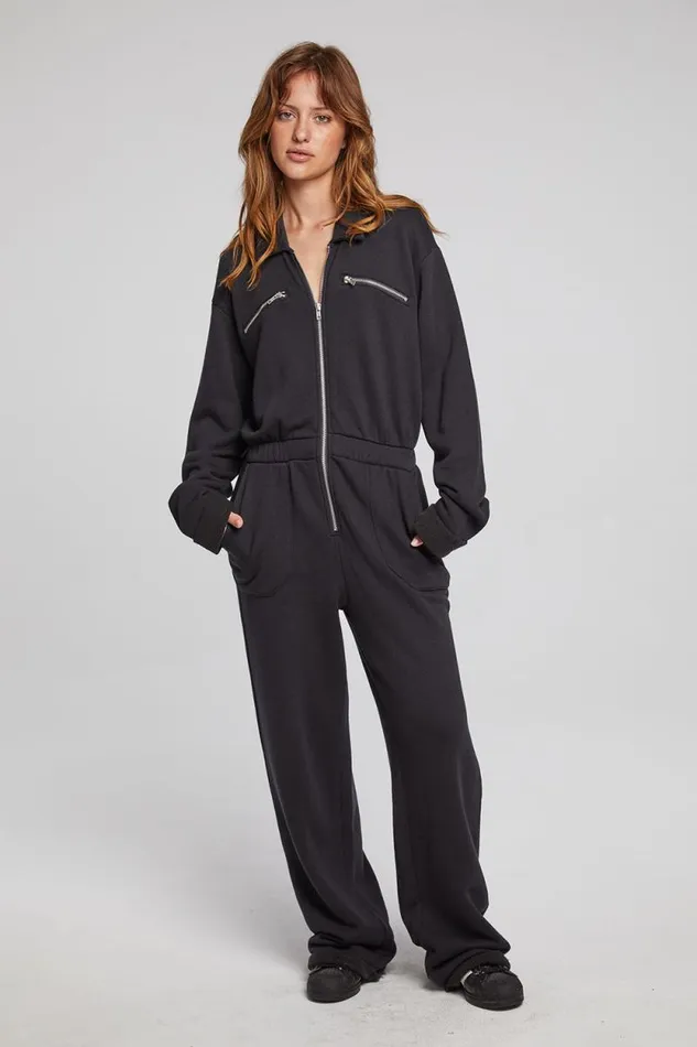 Womens Chaser Brand Bottoms Dolores Licorice Jumpsuit