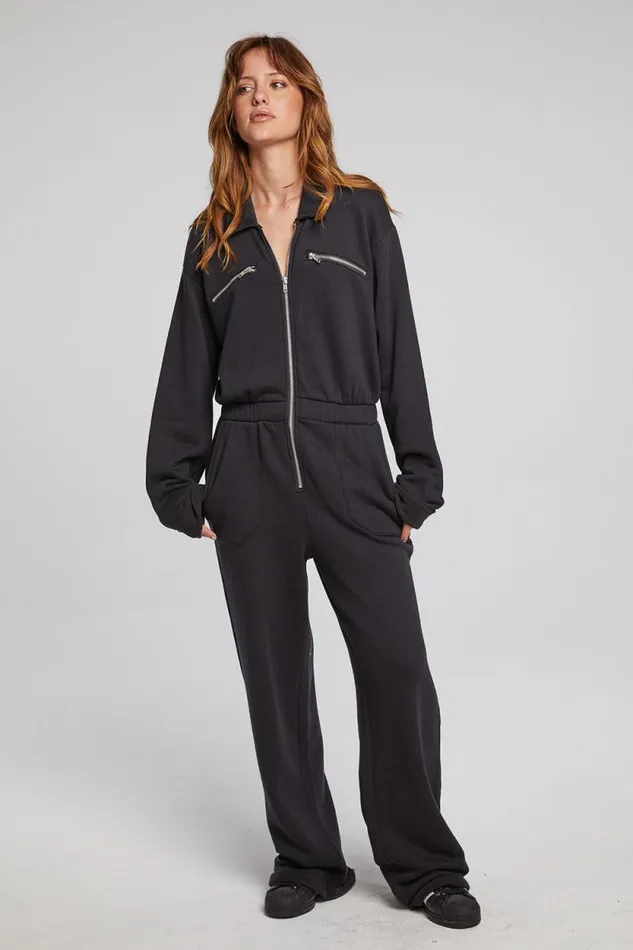 Womens Chaser Brand Bottoms Dolores Licorice Jumpsuit