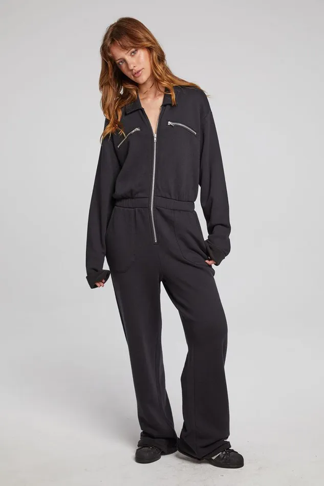 Womens Chaser Brand Bottoms Dolores Licorice Jumpsuit