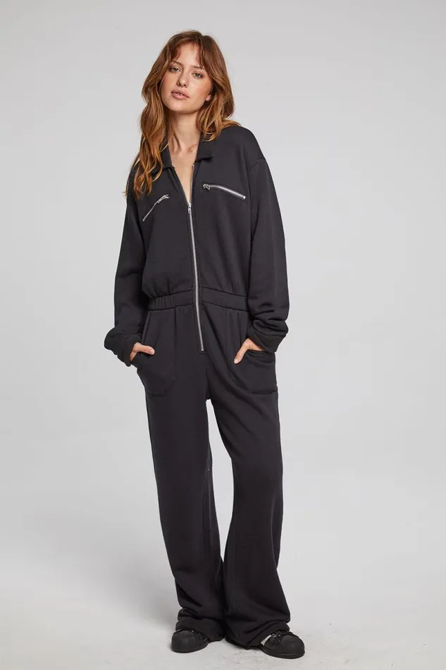 Womens Chaser Brand Bottoms Dolores Licorice Jumpsuit