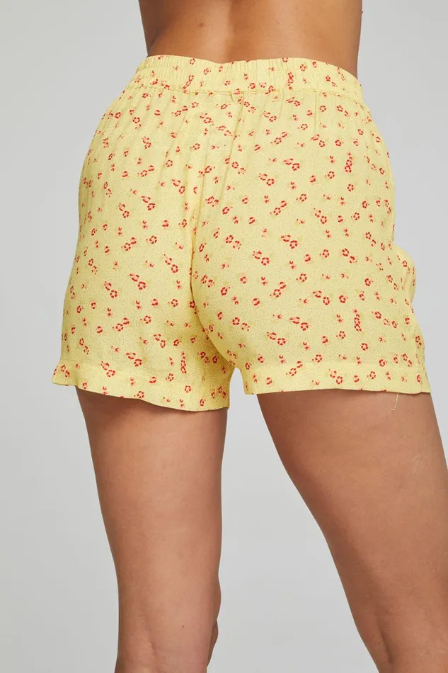 Womens Chaser Brand Bottoms Ollie Boxer Shorts 8211 Anise Flower Print