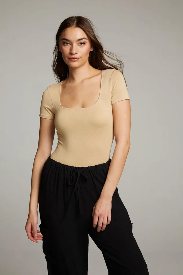 Womens Chaser Brand Bottoms River Cappuccino Bodysuit