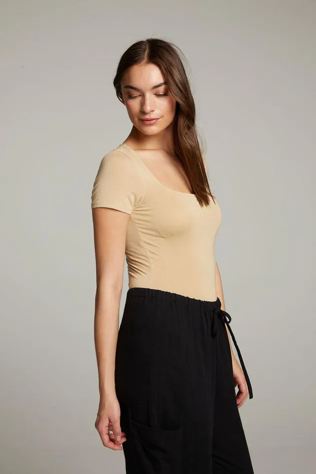 Womens Chaser Brand Bottoms River Cappuccino Bodysuit