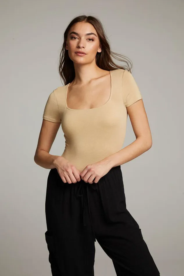 Womens Chaser Brand Bottoms River Cappuccino Bodysuit