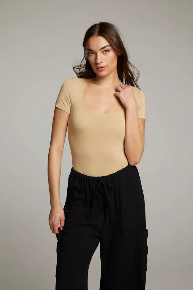 Womens Chaser Brand Bottoms River Cappuccino Bodysuit