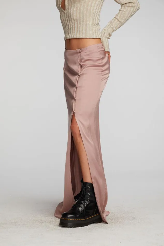 Womens Chaser Brand Bottoms Stretch Silky Woven Midi Skirt