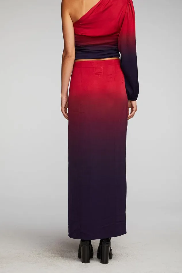 Womens Chaser Brand Bottoms Stretch Silky Woven Midi Skirt