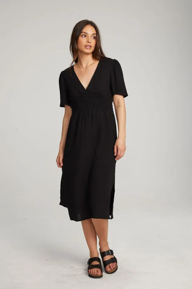 Womens Chaser Brand Dresses Palmer Licorice Midi Dress