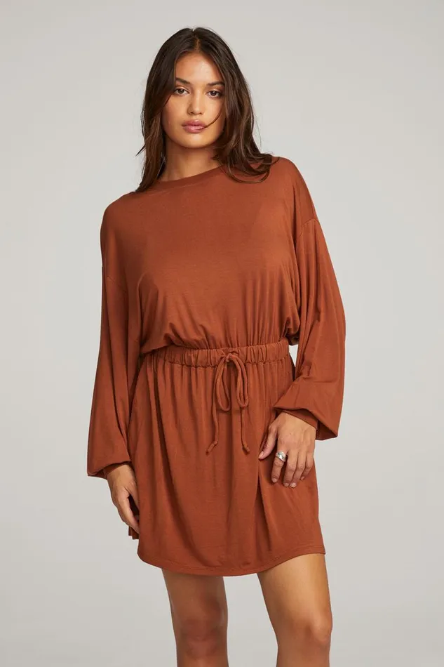 Womens Chaser Brand Dresses Saddle Whiskey Mini Dress