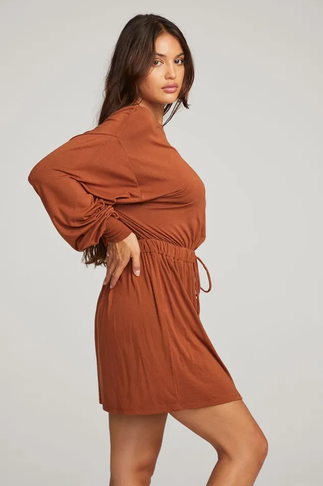 Womens Chaser Brand Dresses Saddle Whiskey Mini Dress