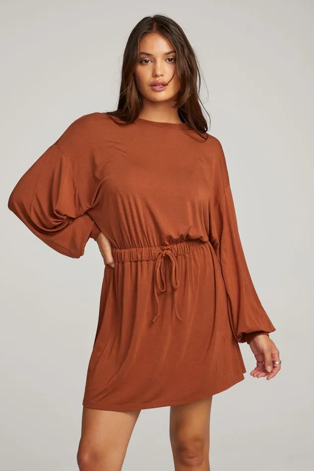 Womens Chaser Brand Dresses Saddle Whiskey Mini Dress
