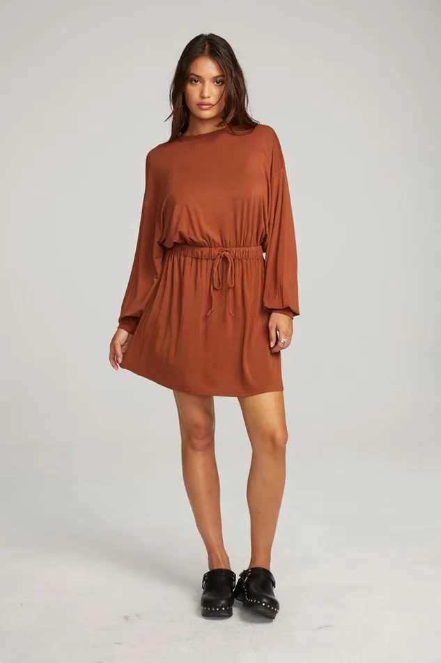 Womens Chaser Brand Dresses Saddle Whiskey Mini Dress