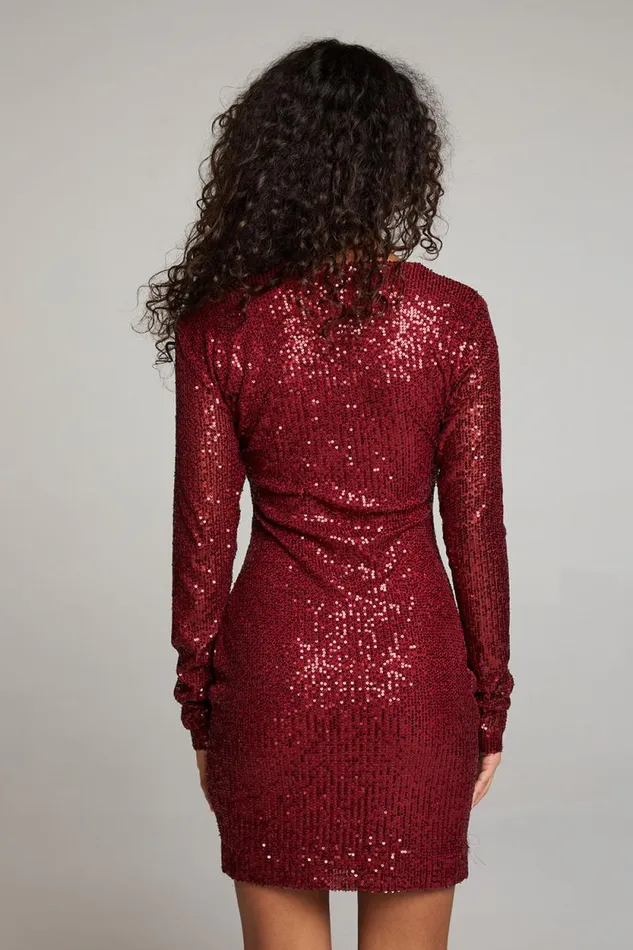 Womens Chaser Brand Loungewear Christine Blood Red Mini Dress