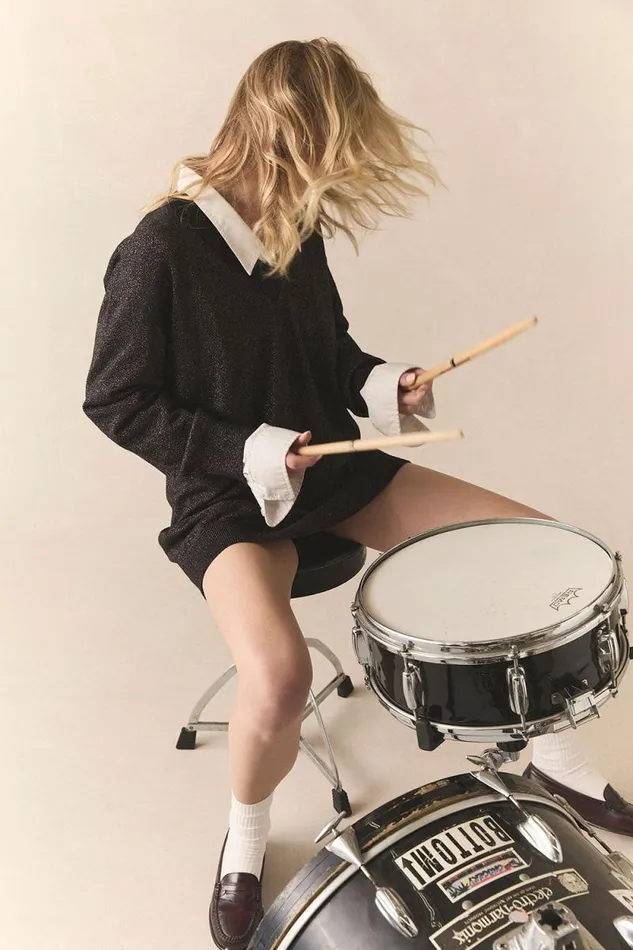 Womens Chaser Brand Loungewear Ellison Licorice Mini Dress