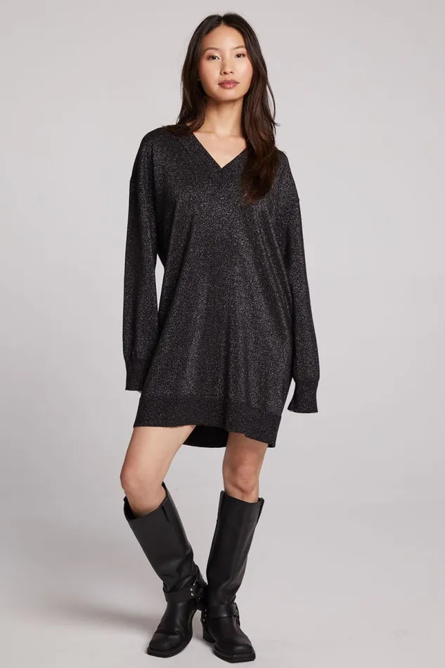 Womens Chaser Brand Loungewear Ellison Licorice Mini Dress