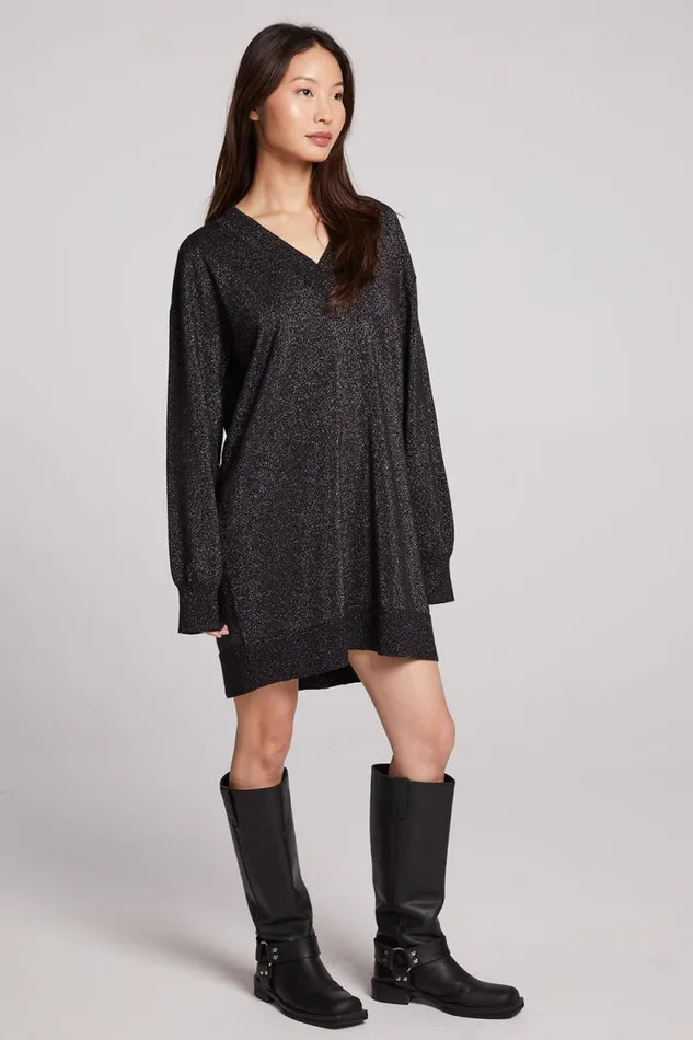 Womens Chaser Brand Loungewear Ellison Licorice Mini Dress