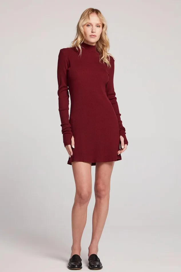 Womens Chaser Brand Loungewear Jasmi Fig Mini Dress