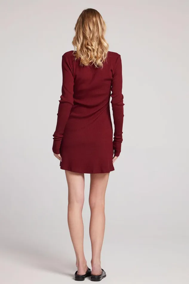Womens Chaser Brand Loungewear Jasmi Fig Mini Dress