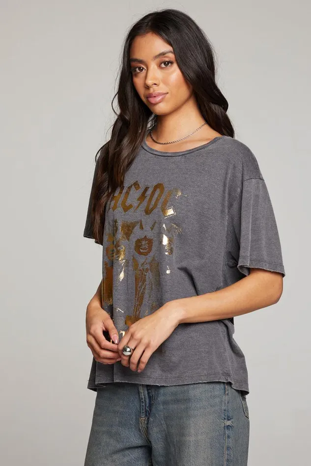 Womens Chaser Brand Tops ACDC Highway To Hell Tee
