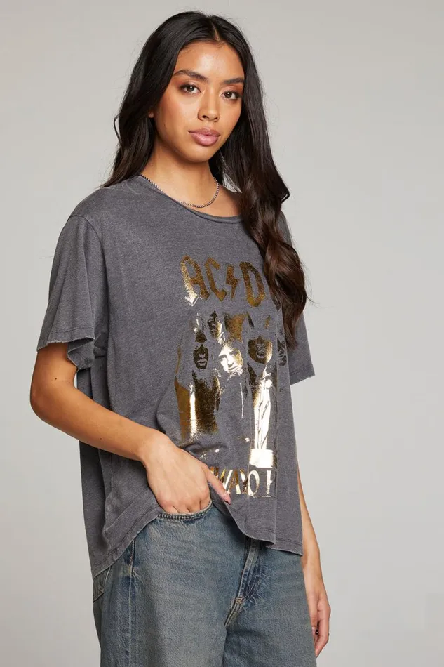 Womens Chaser Brand Tops ACDC Highway To Hell Tee
