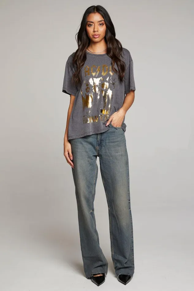 Womens Chaser Brand Tops ACDC Highway To Hell Tee