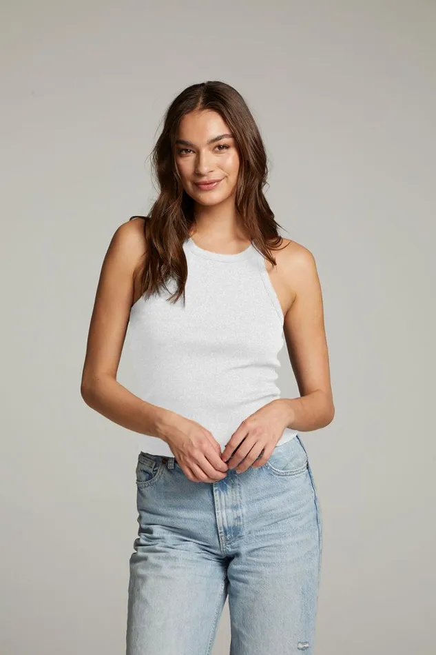 Womens Chaser Brand Tops August White Tank Top