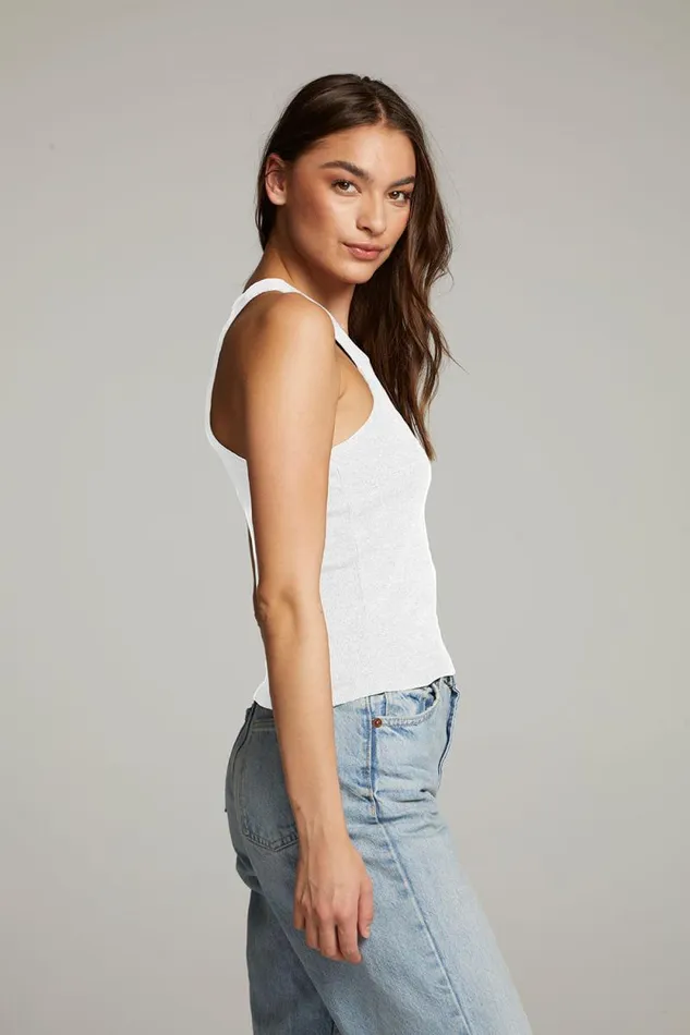 Womens Chaser Brand Tops August White Tank Top