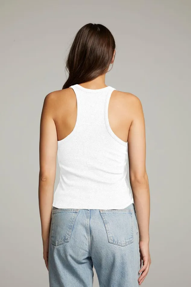 Womens Chaser Brand Tops August White Tank Top