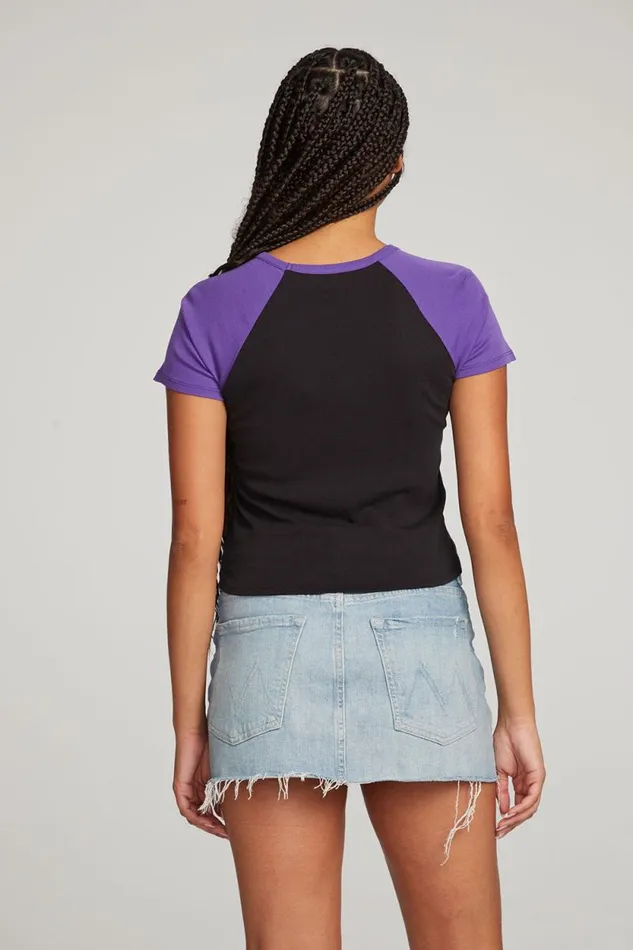 Womens Chaser Brand Tops Black Sabbath Henry Logo Tee