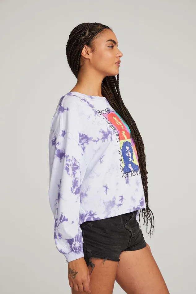 Womens Chaser Brand Tops Bob Marley Soul Rebel Long Sleeve Tee
