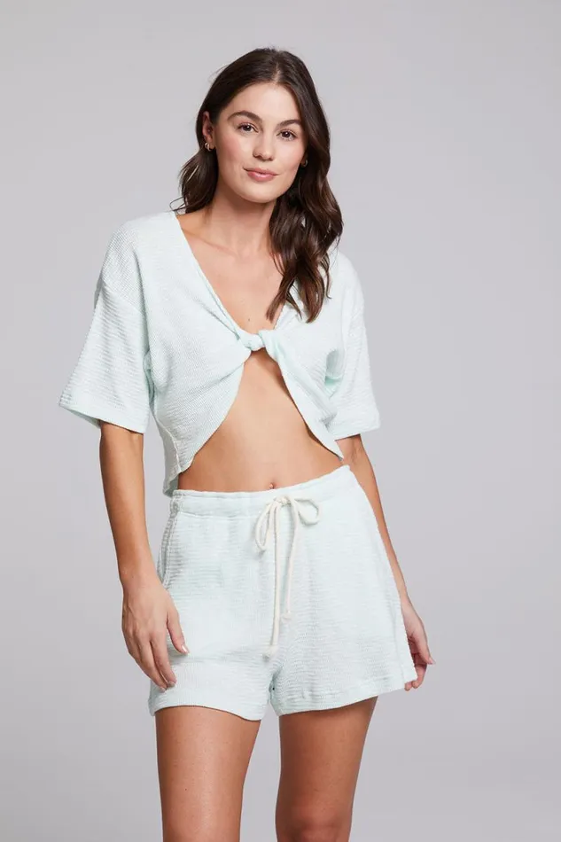Womens Chaser Brand Tops Bria Aqua Glass Tee
