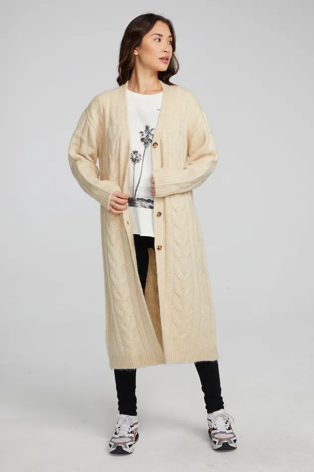 Womens Chaser Brand Tops Bridge Macaroon Long Cardigan