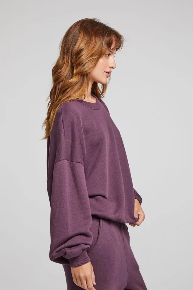 Womens Chaser Brand Tops Casbah Plum Perfect Pullover