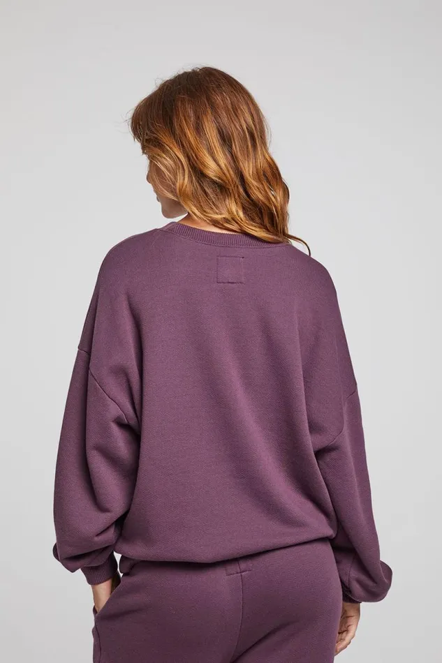 Womens Chaser Brand Tops Casbah Plum Perfect Pullover