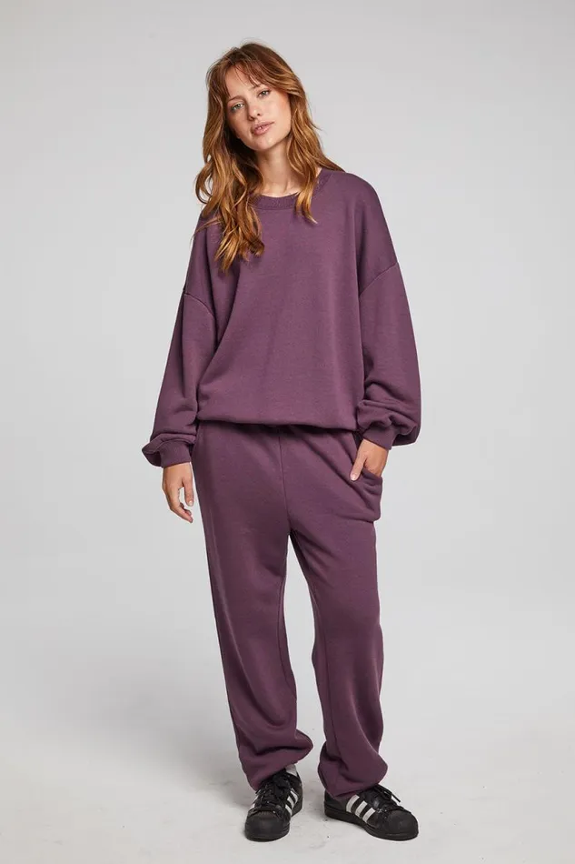 Womens Chaser Brand Tops Casbah Plum Perfect Pullover