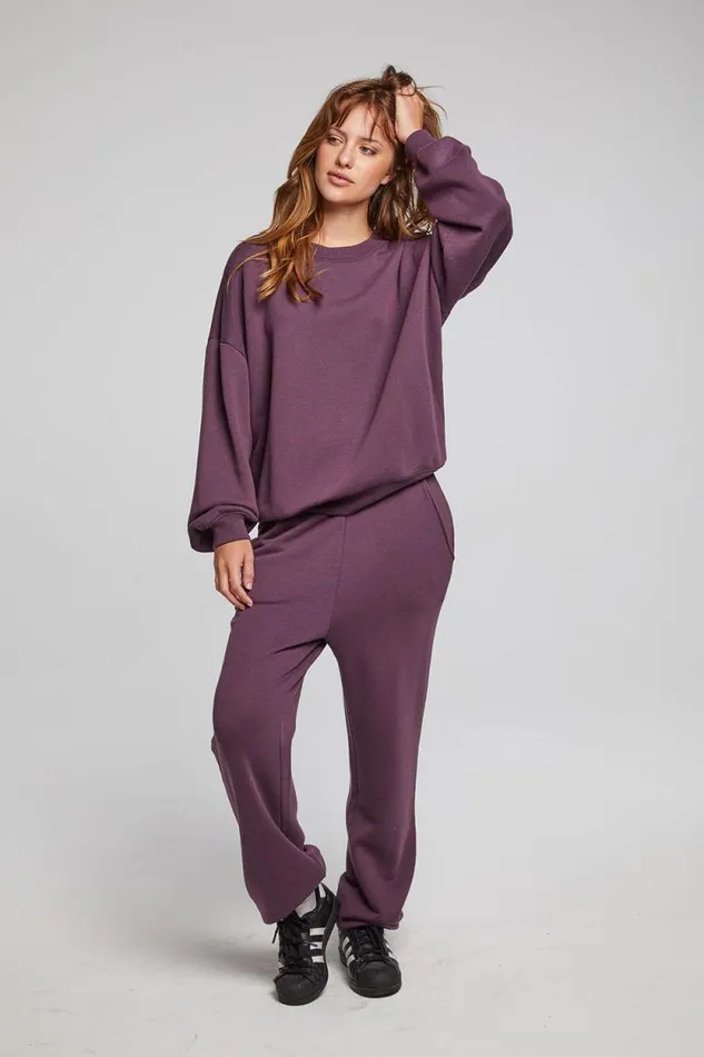 Womens Chaser Brand Tops Casbah Plum Perfect Pullover
