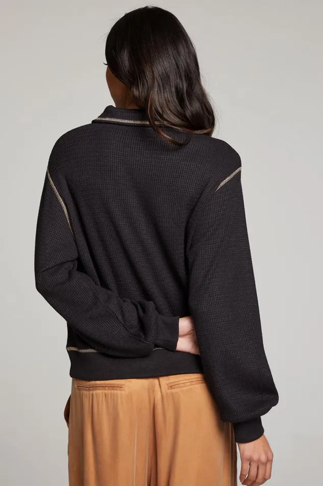 Womens Chaser Brand Tops Church Licorice Long Sleeve