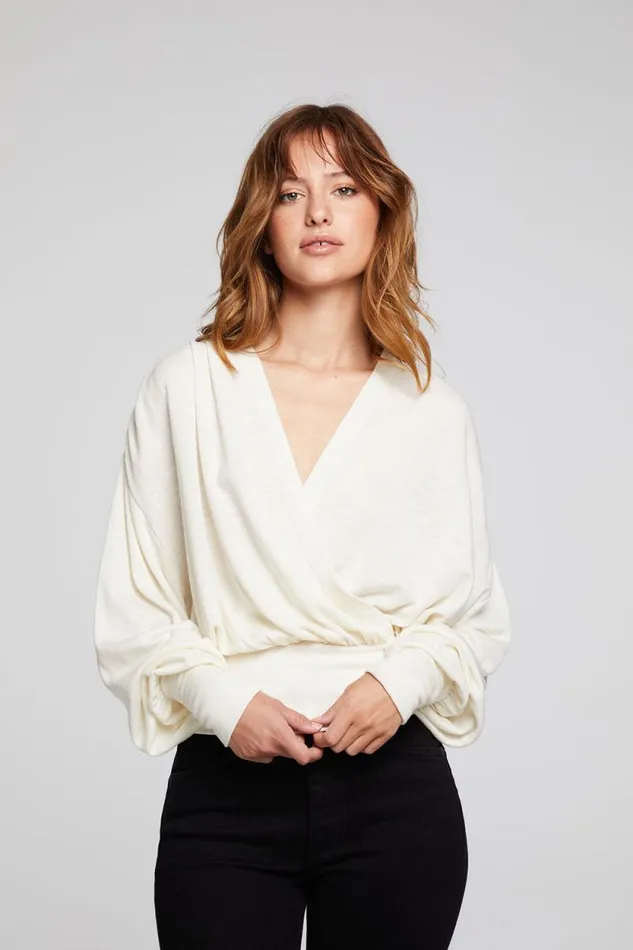 Womens Chaser Brand Tops City Starry White Blouse