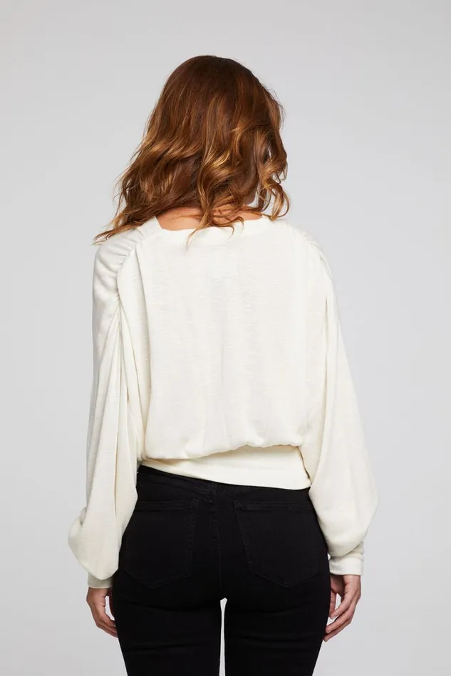 Womens Chaser Brand Tops City Starry White Blouse