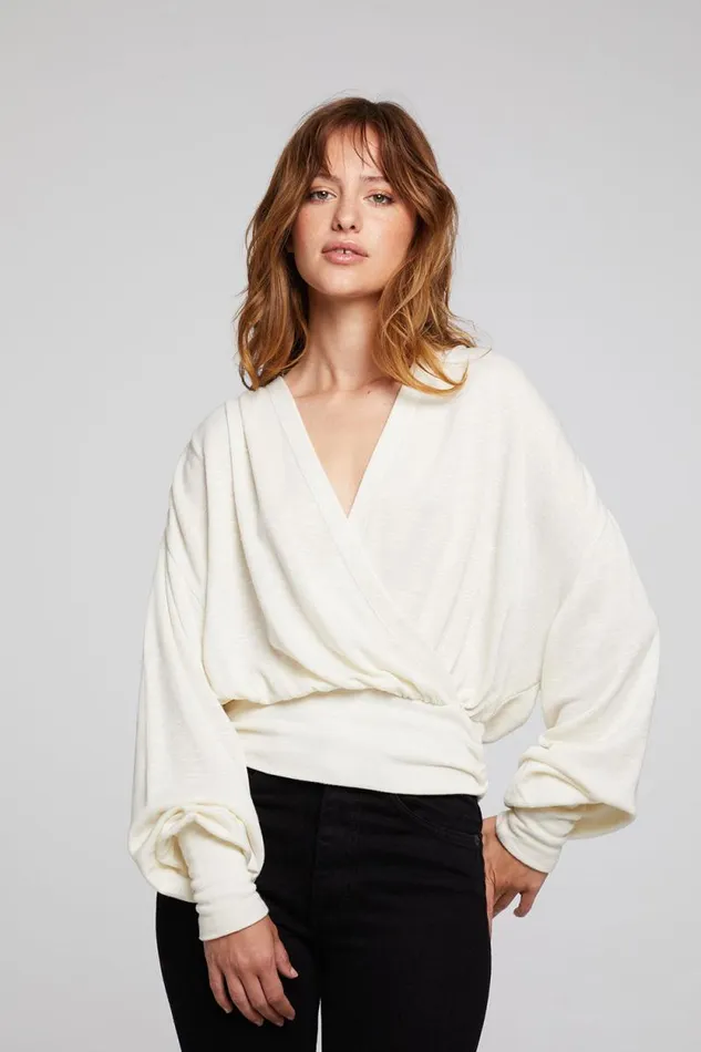 Womens Chaser Brand Tops City Starry White Blouse