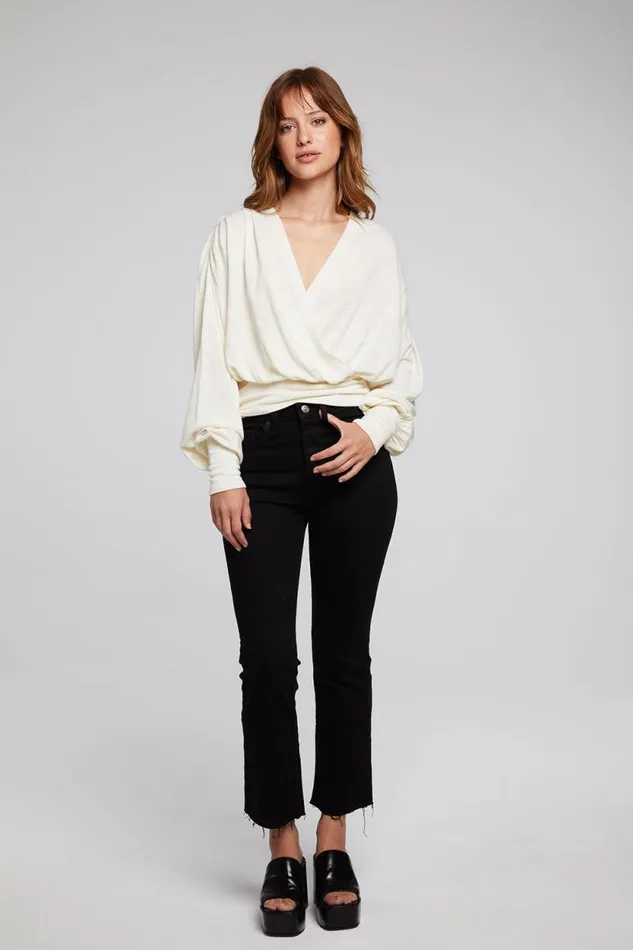 Womens Chaser Brand Tops City Starry White Blouse