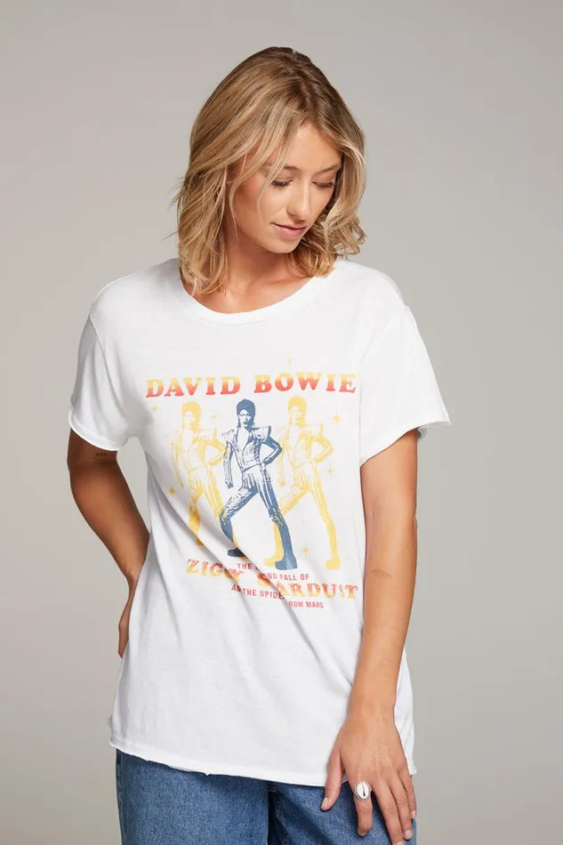 Womens Chaser Brand Tops David Bowie Ziggy Stardust Tee