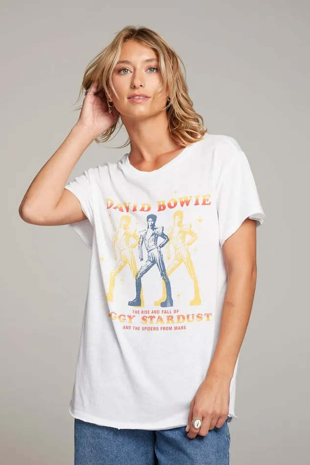 Womens Chaser Brand Tops David Bowie Ziggy Stardust Tee
