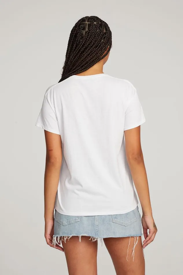 Womens Chaser Brand Tops Everyday Essential White Crew Neck Tee