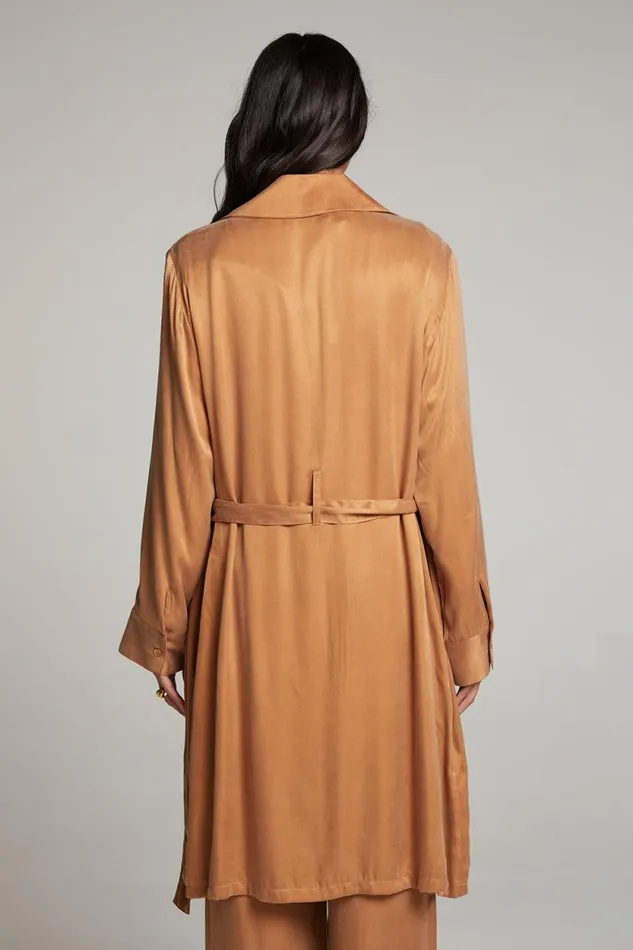 Womens Chaser Brand Tops Ford Toffee Trench Coat