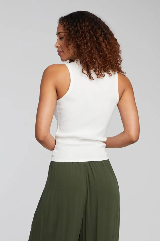 Womens Chaser Brand Tops Fox Bright White Tank